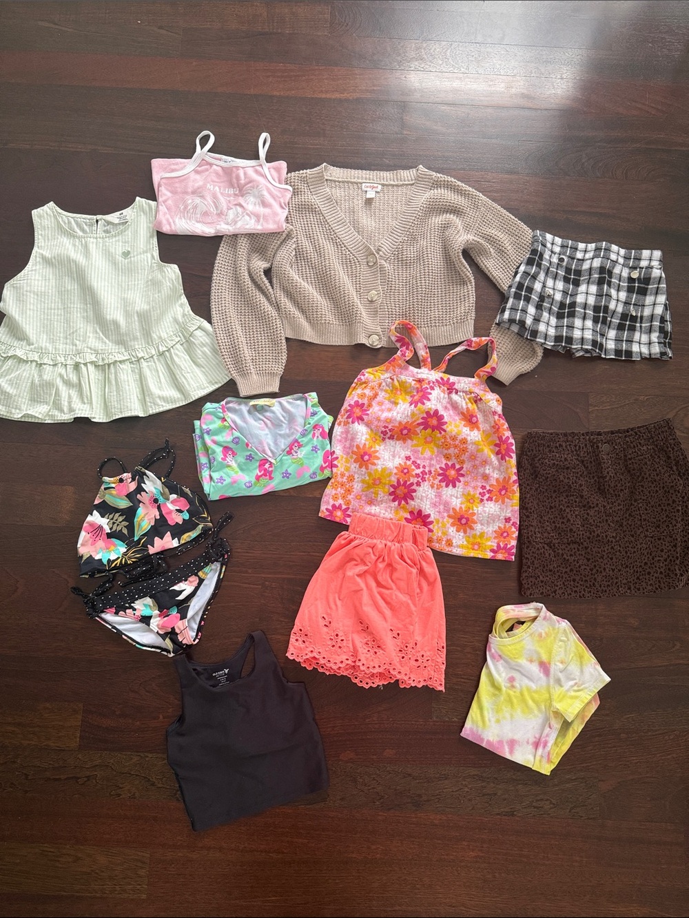 Billabong Pink Floral Girls Tank Top
